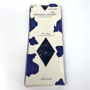 90s DONALD J PLINER Vintage Blue Knee High Semi Opaque Socks